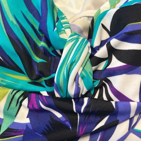 Slimshaper Blue and Purple Bustier Tank Swim Top - Picture 6 of 7